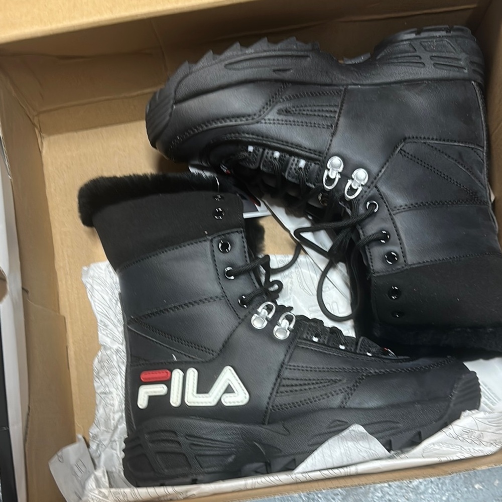 Fila Black Winter Boots with Logo